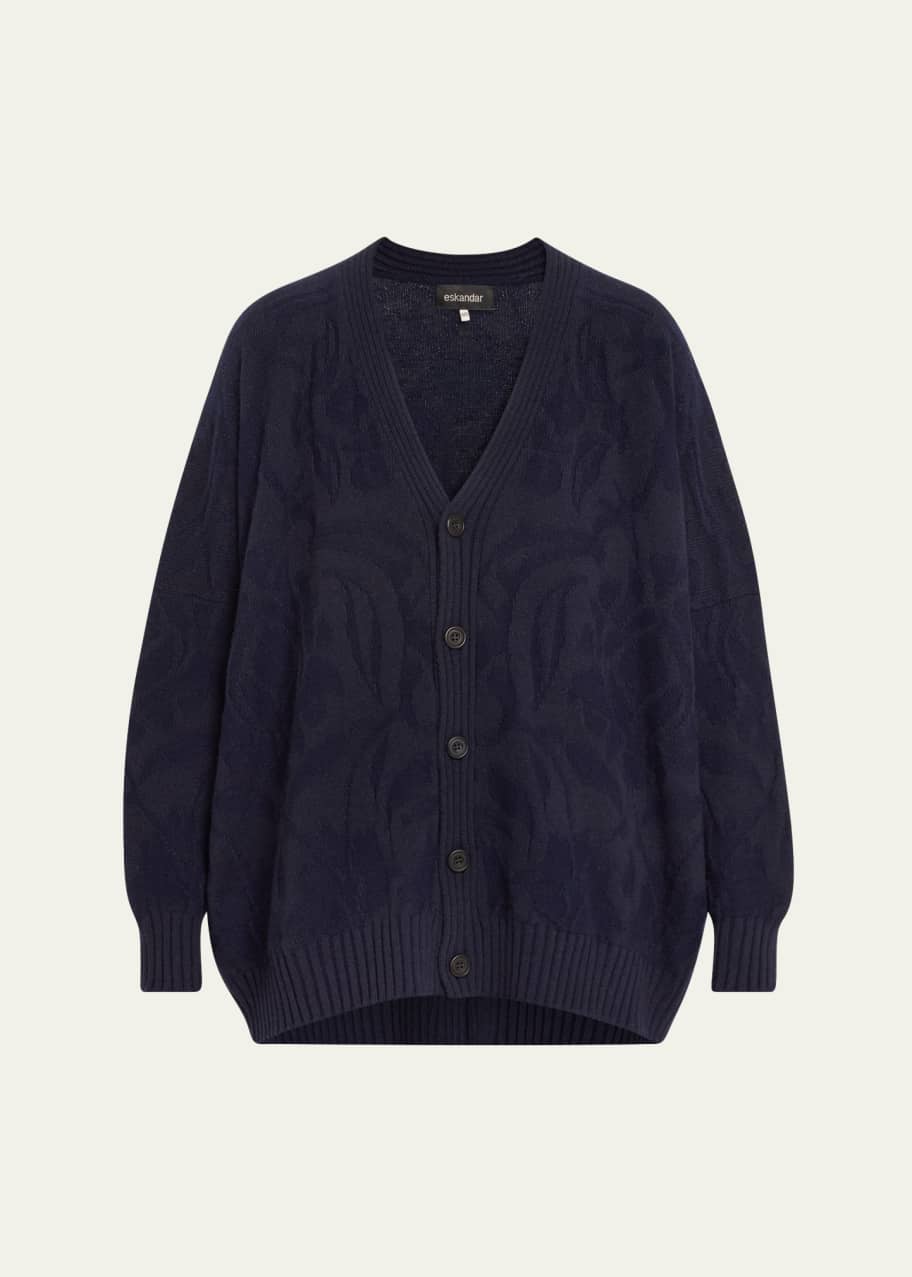Image 1 of 1: 34 Width V-Neck Cashmere Cardigan