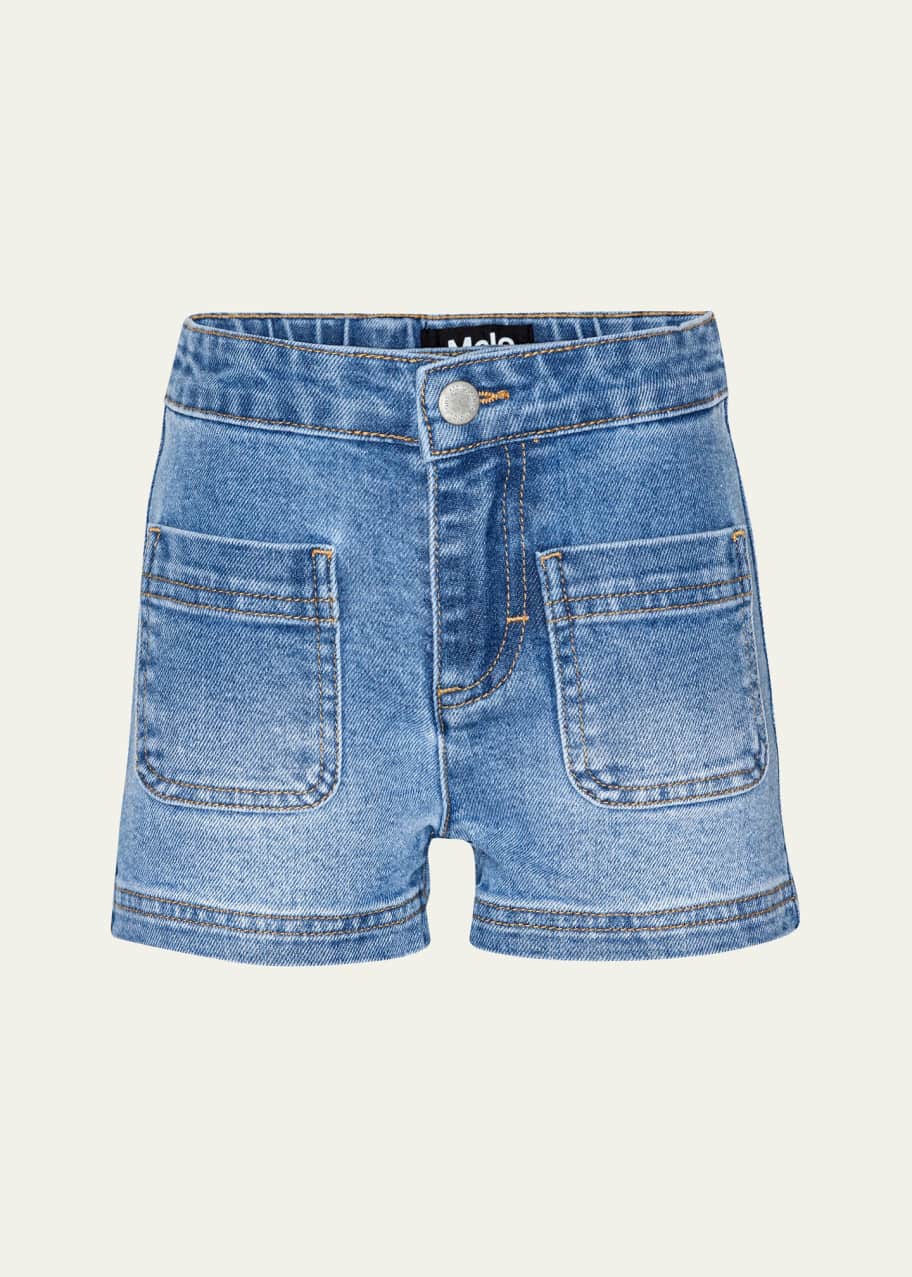Image 1 of 1: Girl's Amanda Denim Shorts, Size 8-16