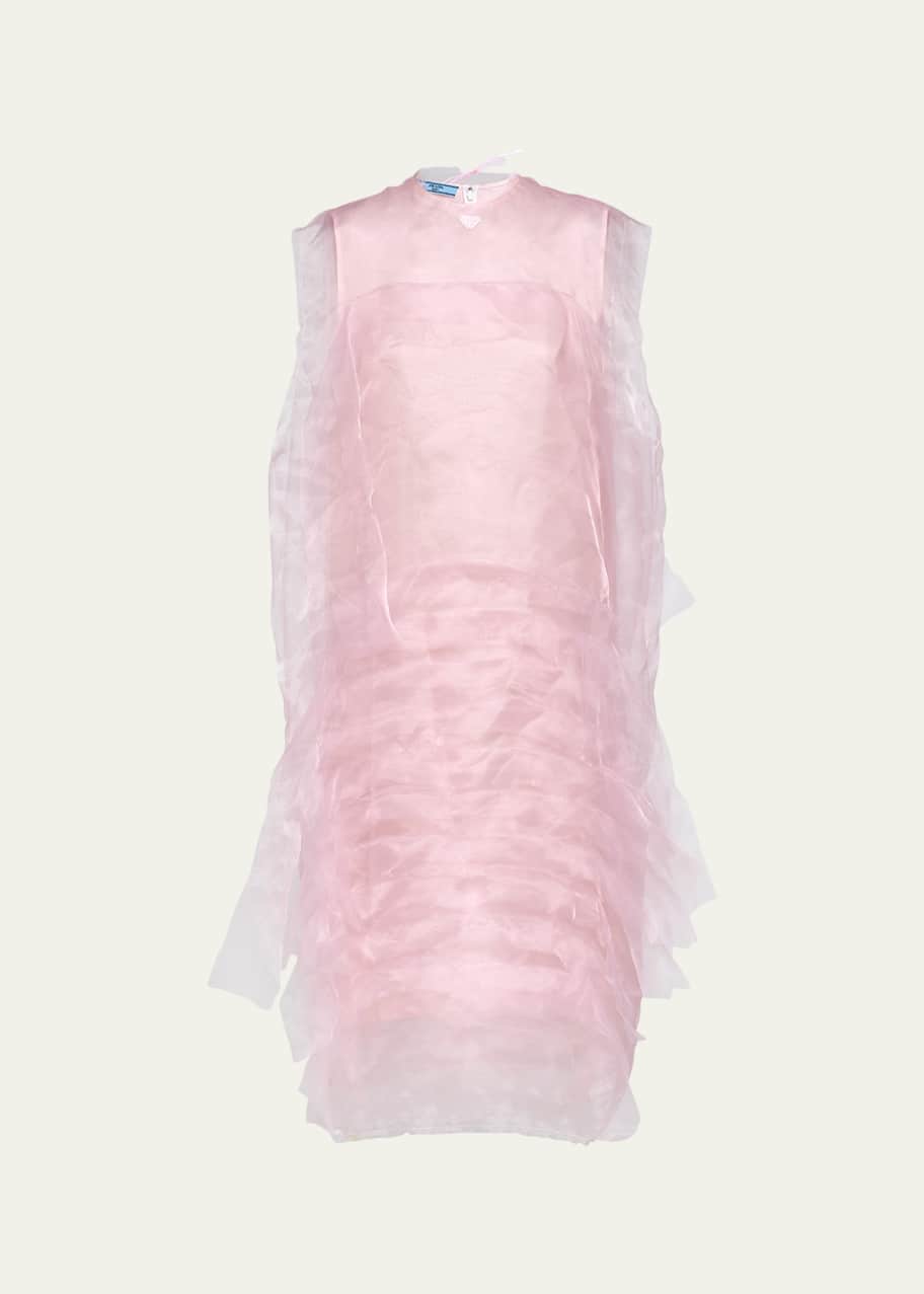 Prada Sleeveless Technical Voile Dress - Bergdorf Goodman