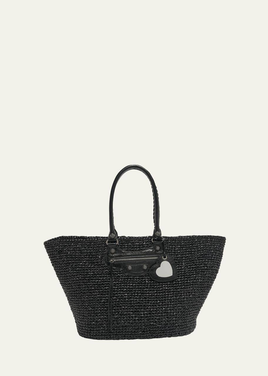 Image 1 of 1: Le Cagole Large Basket Tote Bag