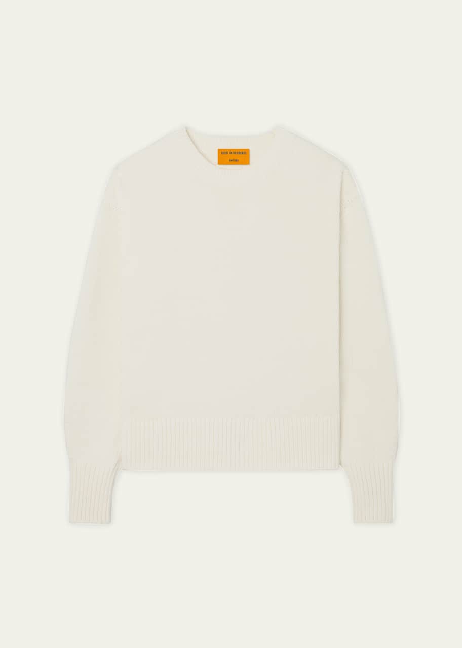 Image 1 of 1: Breezy Cotton Jersey Drop-Shoulder Crewneck Sweater
