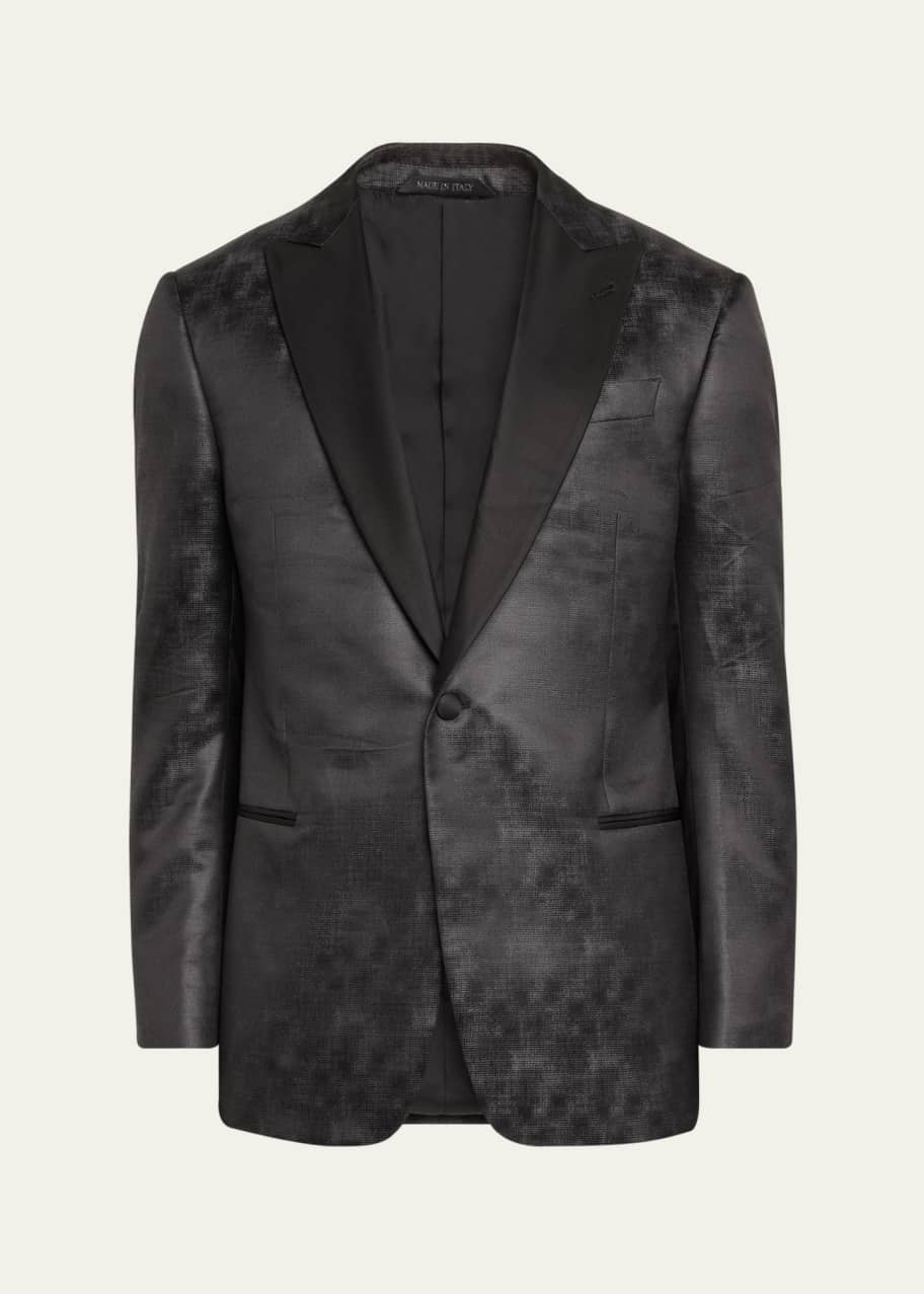 Image 1 of 1: Men's Micro-Dot Peak Dinner Jacket