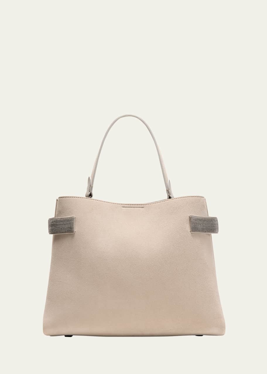 Medium Monili Suede Tote Bag