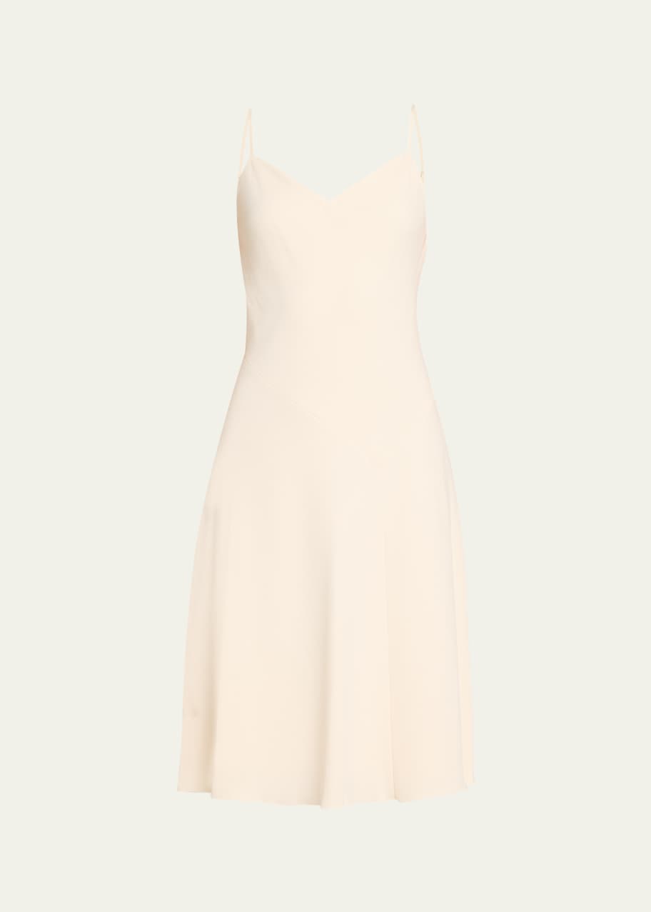 vince midi slip dress Luxe-textured Velvet Slip Dress, Black, Size L