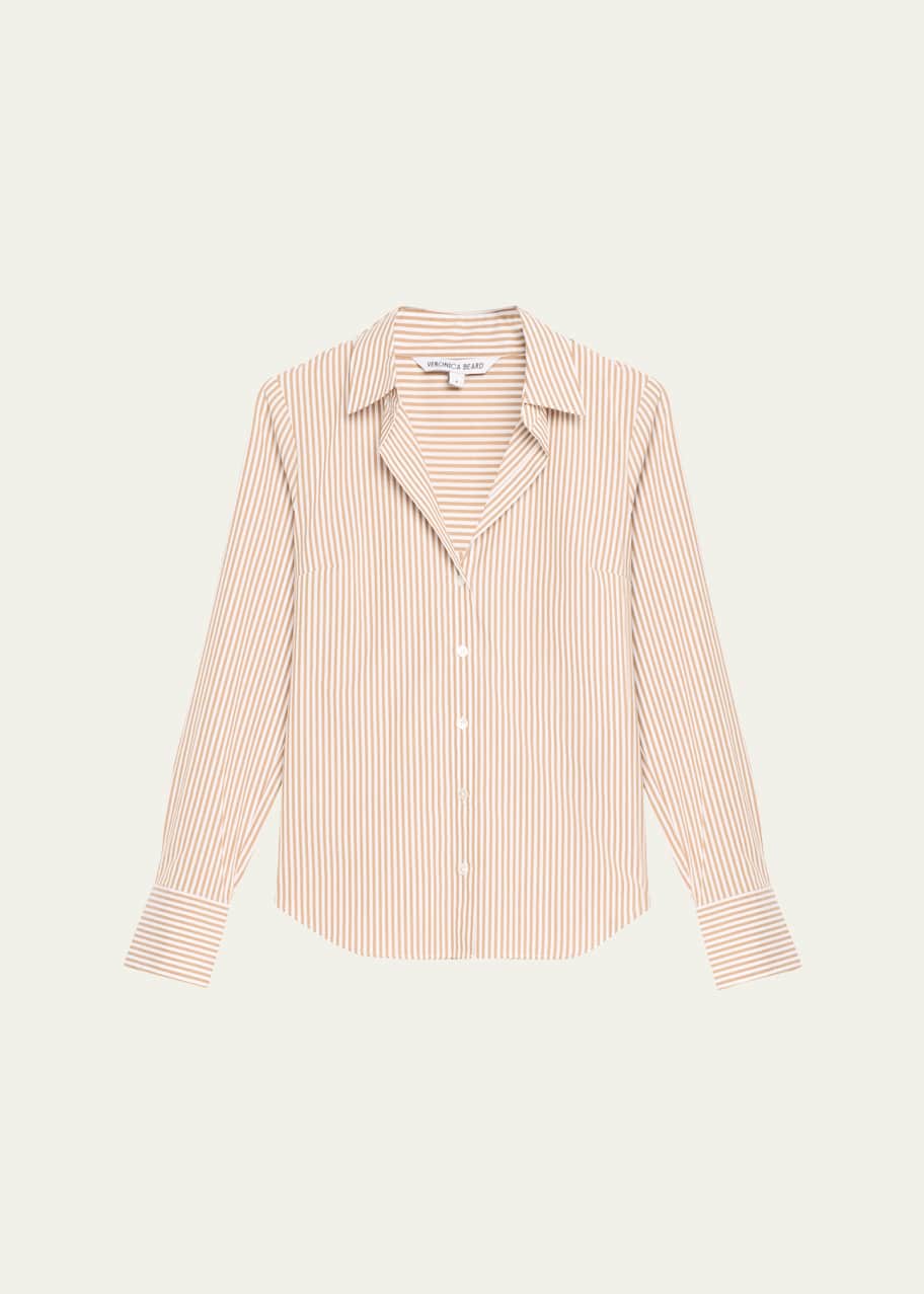 Image 1 of 1: Amelia Stripe Button-Front Shirt