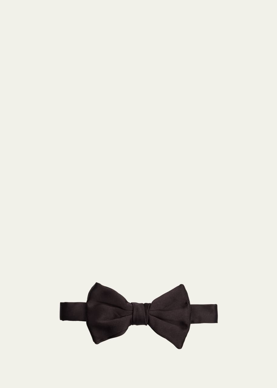 Image 1 of 1: Men's Pre-Tied Silk Twill Bow Tie