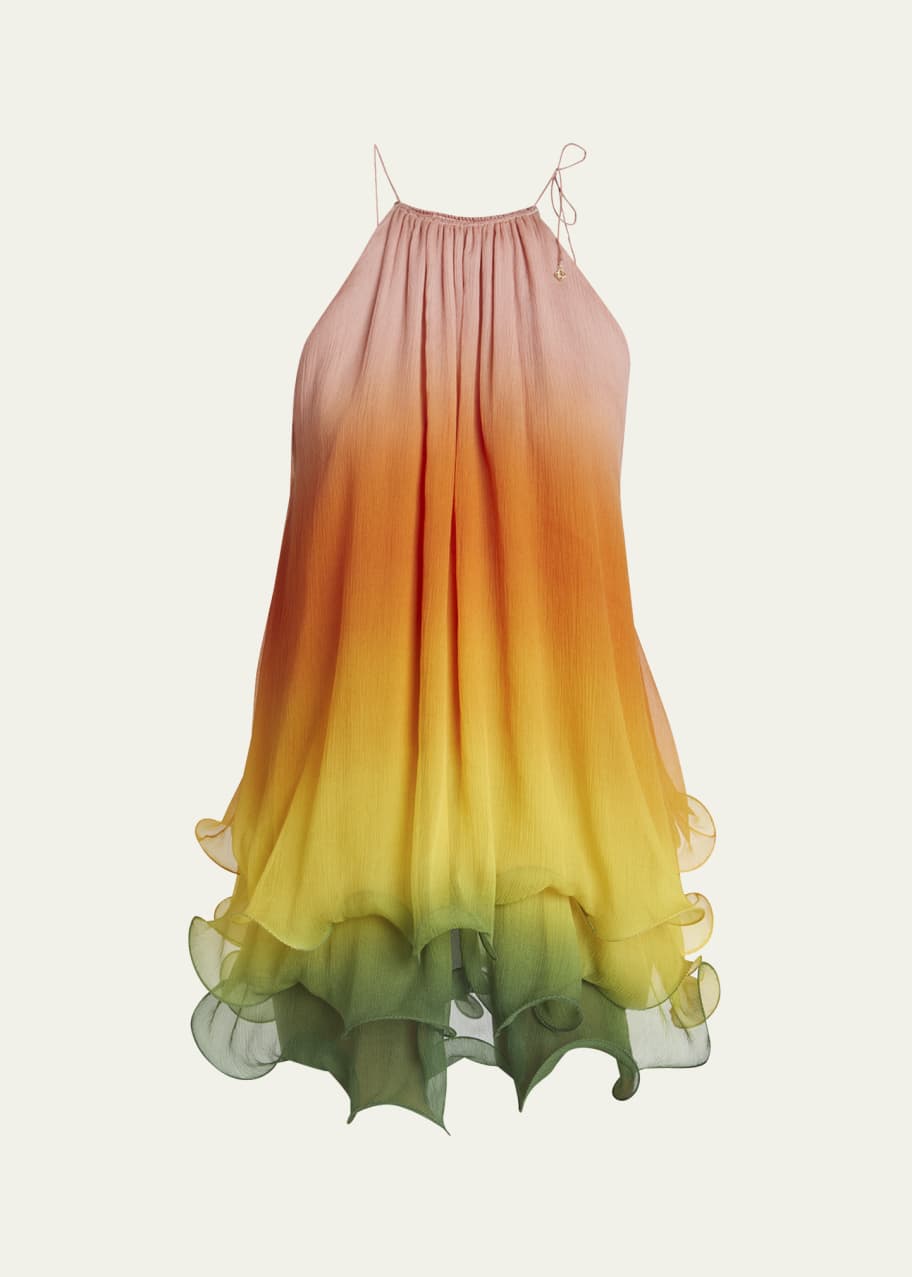 gradient mini dress Clio Peppiatt Sunset gradient mini dress