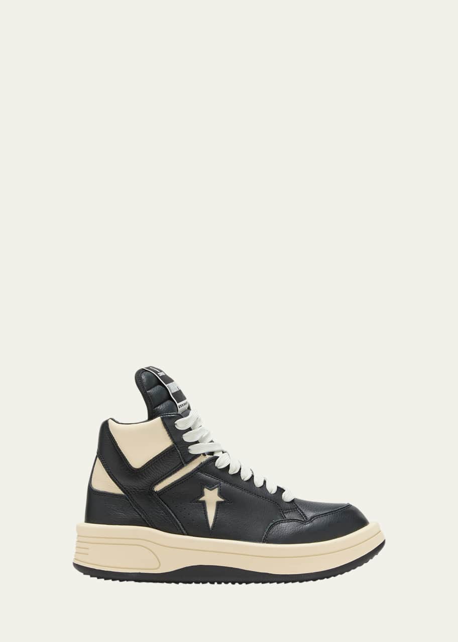 Image 1 of 1: X DRKSHDW Bicolor Leather High-Top Sneakers