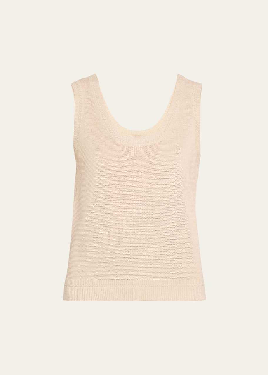 Image 1 of 1: Heidi Sleeveless Shimmer Knit Sweater