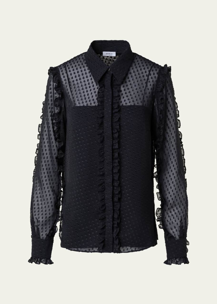 Image 1 of 1: Fil Coupe Pin Dot Blouse