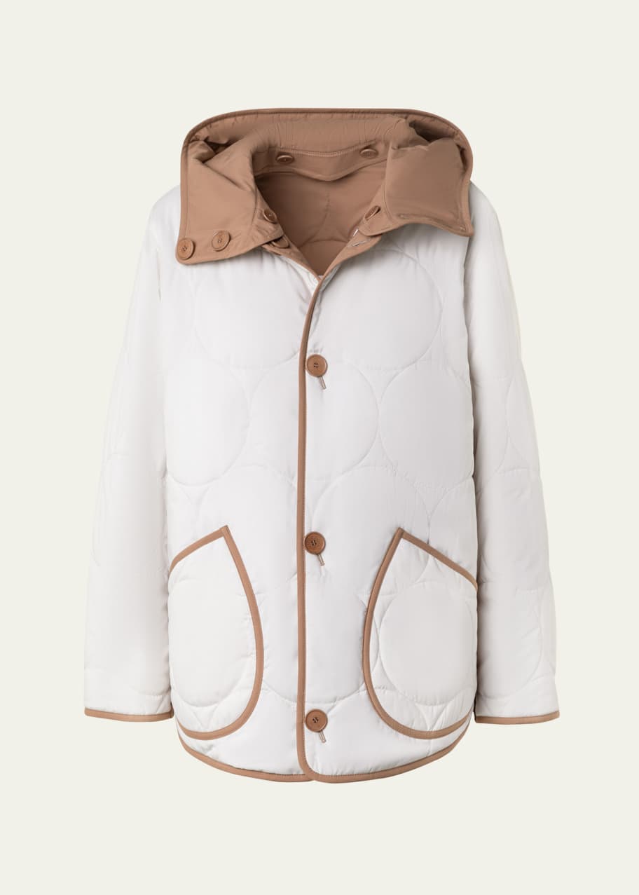 Image 1 of 1: Bicolor Techno Dot Quilted Jacket