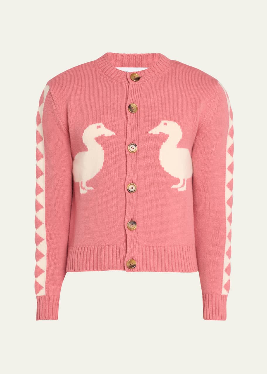 S.S. DALEY FRED DUCK-JACQUARD LAMBSWOOL SWEATER VEST