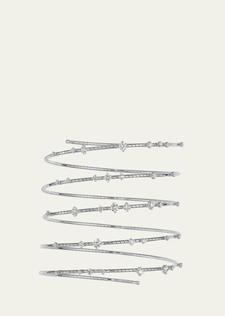 Image 1 of 1: 18k White Gold Diamond Wrap Bracelet