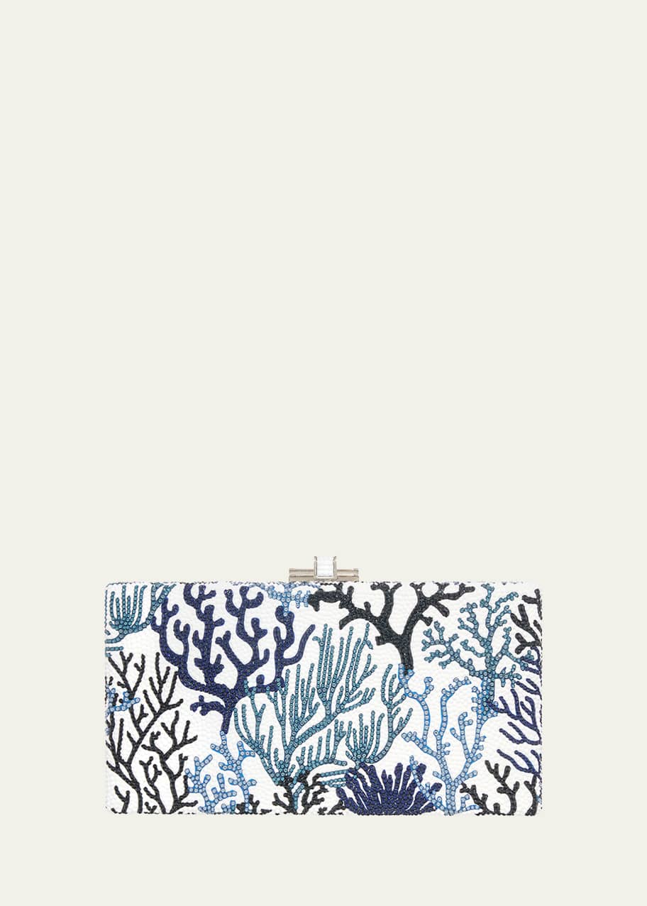 Image 1 of 1: Sleek Rectangle Rare Coral Clutch Bag
