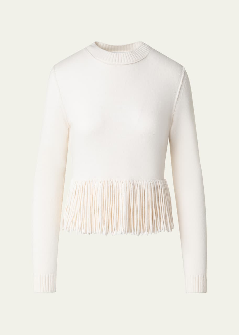 Image 1 of 1: Fringe Cashmere Sweater