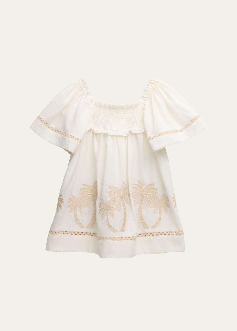 Zimmermann Girl's Waverly Ric Rac Trim Smocked Dress, Size 6-10 ...
