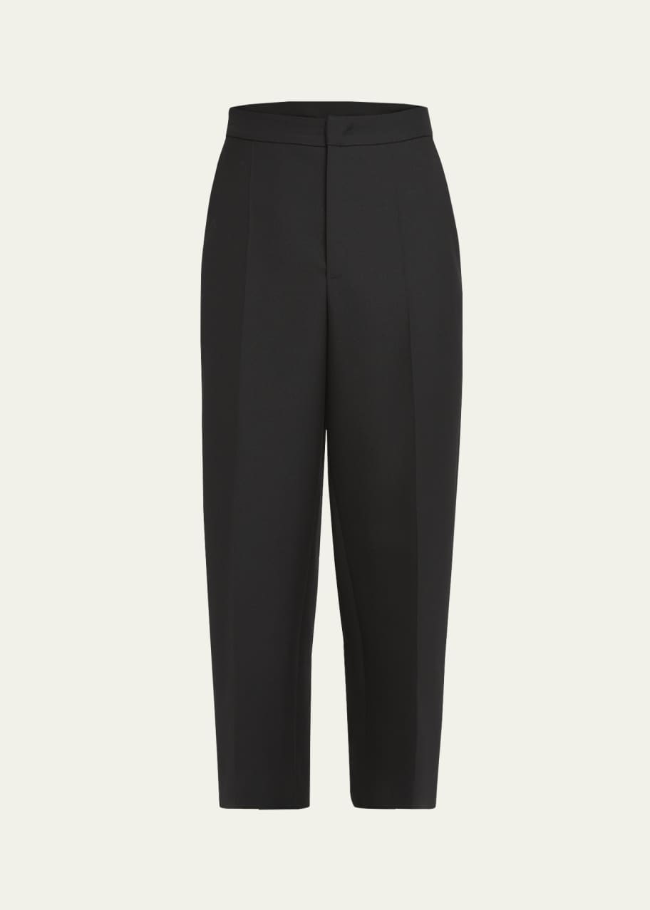 Valentino Garavani Men's Wool and Silk Wide-Leg Pants