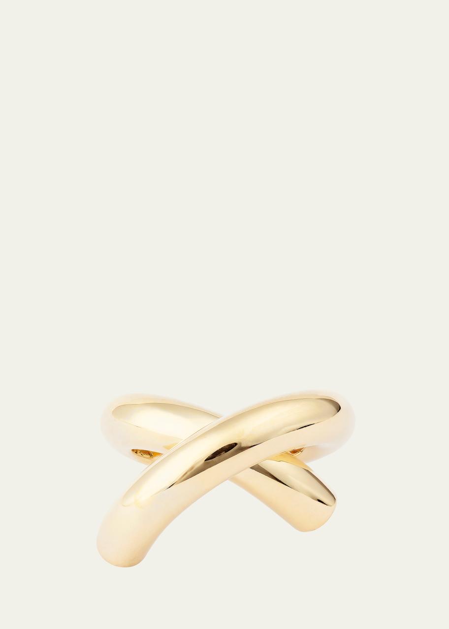 ENGELBERT 18K Yellow Gold Cross Loop Ring, Big (Size 7.25) - Bergdorf ...
