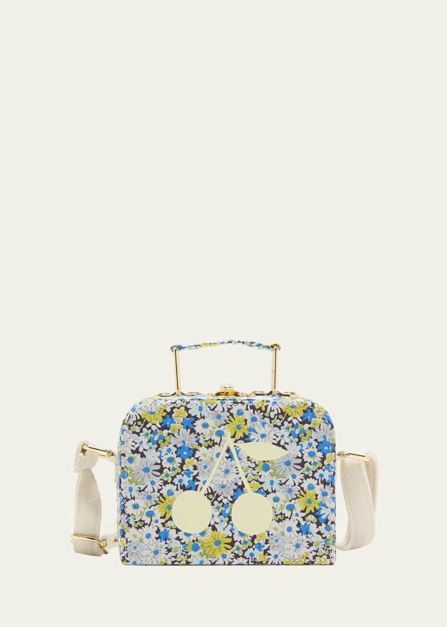 Image 1 of 1: Girl's Aimane Floral-Print Suitcase Bag
