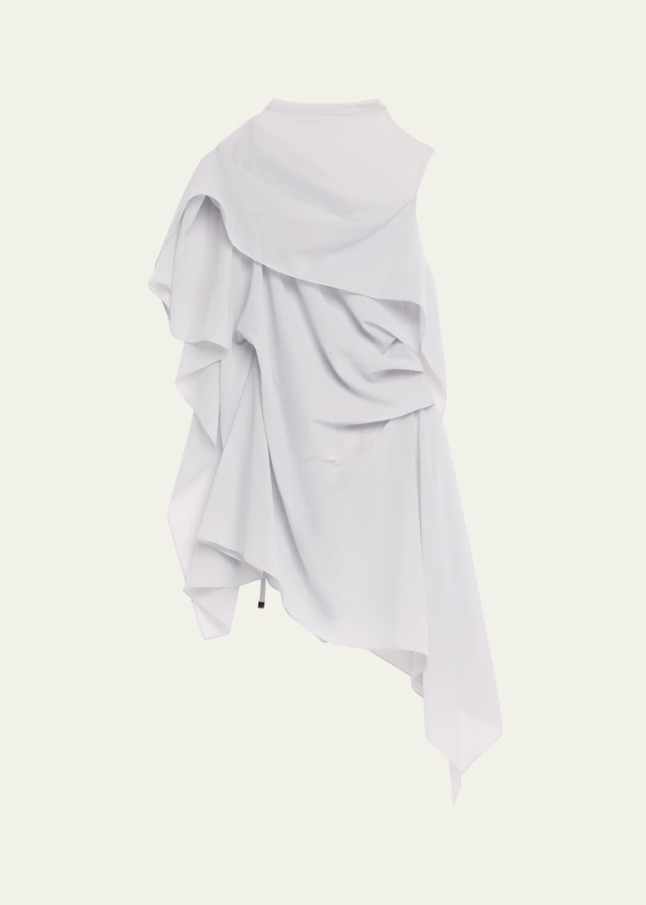 Issey Miyake Over The Body Draped Wool Top - Bergdorf Goodman