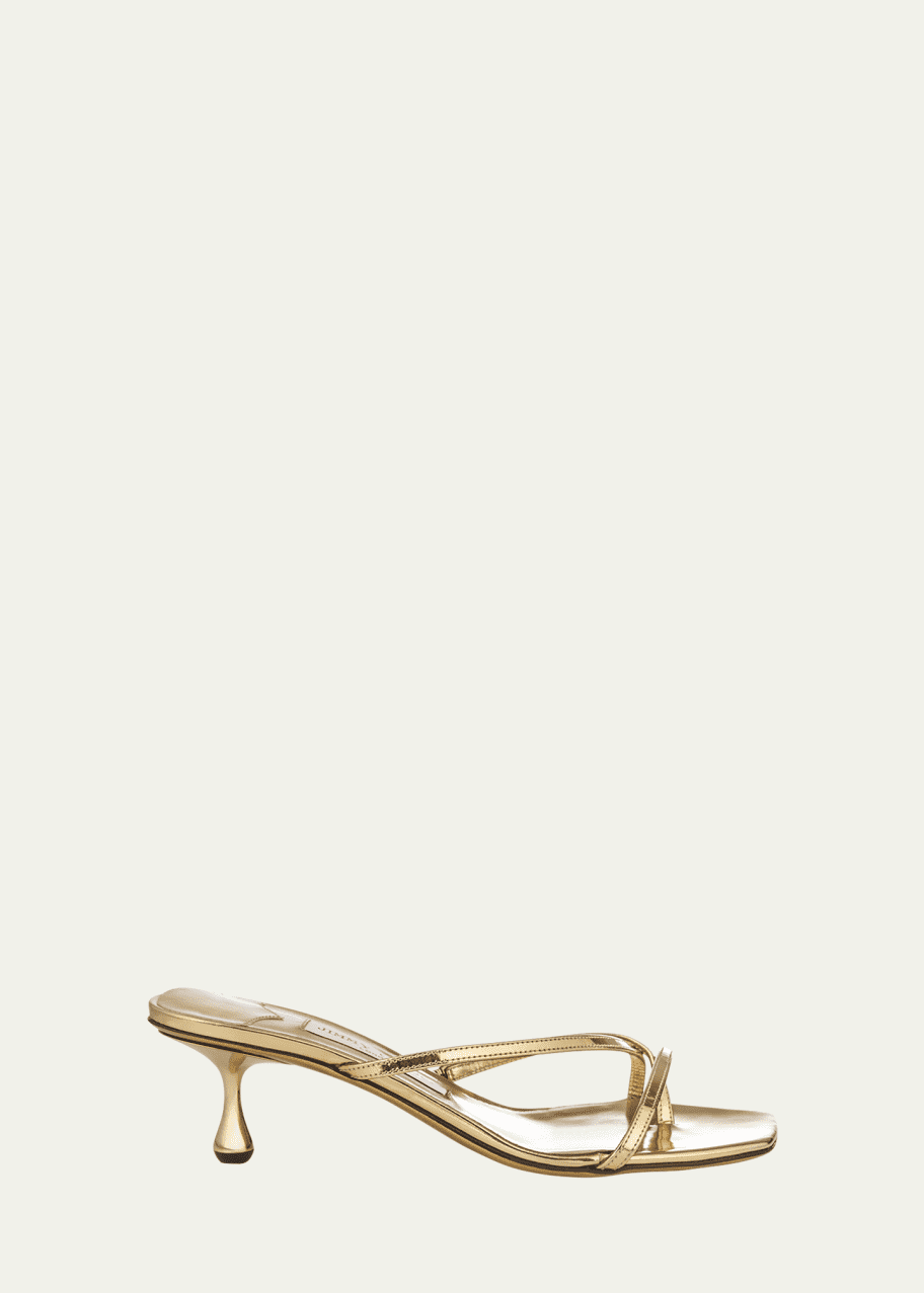 Image 1 of 1: Etana Metallic Strappy Mule Sandals