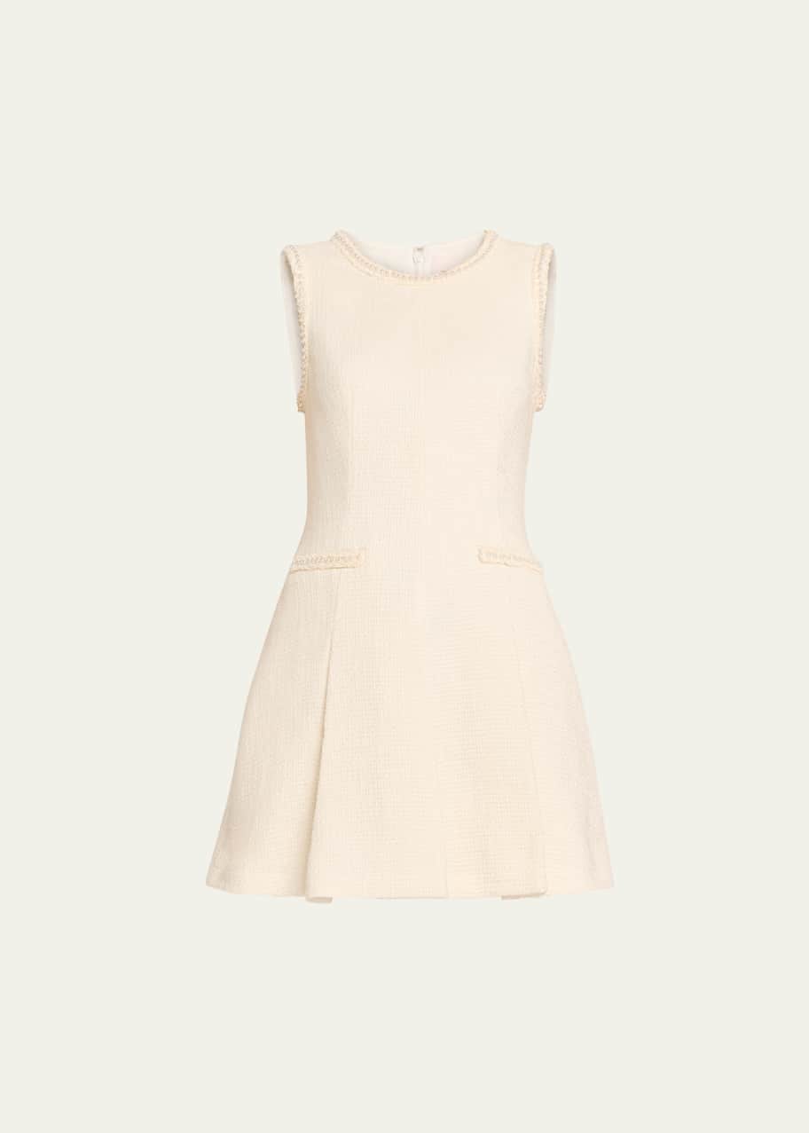 knee length dresses for ladies Pink Tweed Shift Mini Dress - All Dresses