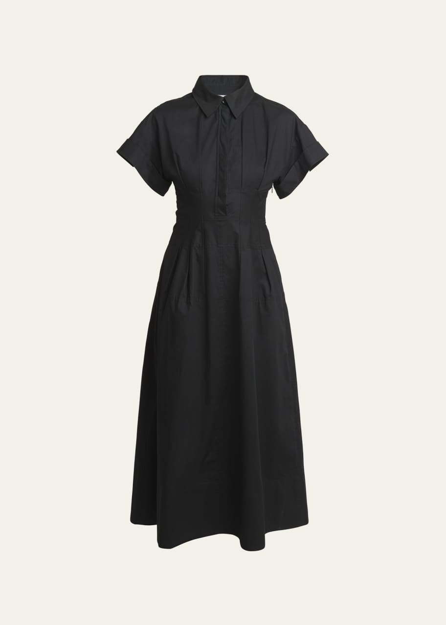 Image 1 of 1: Balston Short-Sleeve Shirtdress