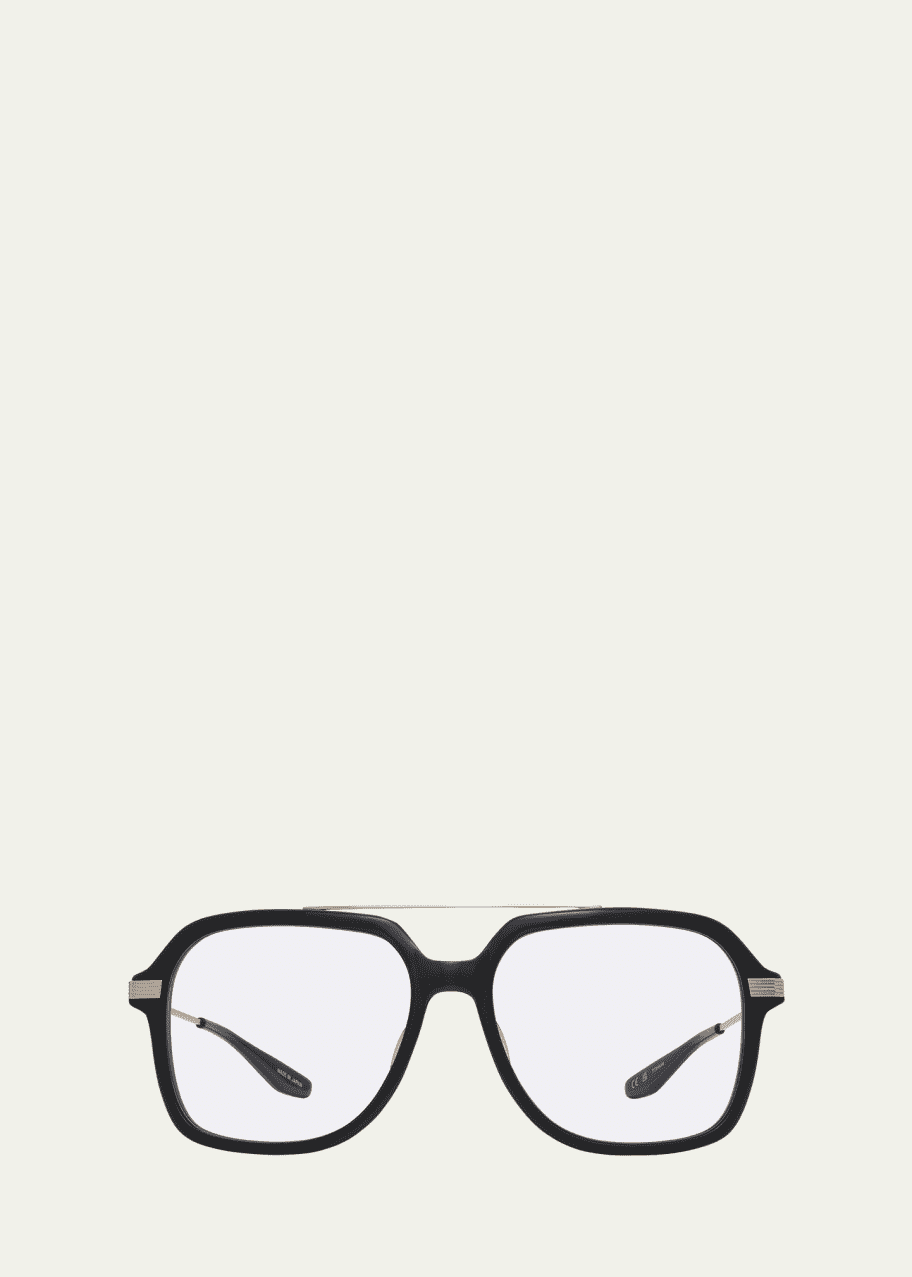 Image 1 of 1: D.Ellis Zyl & Titanium Square Glasses