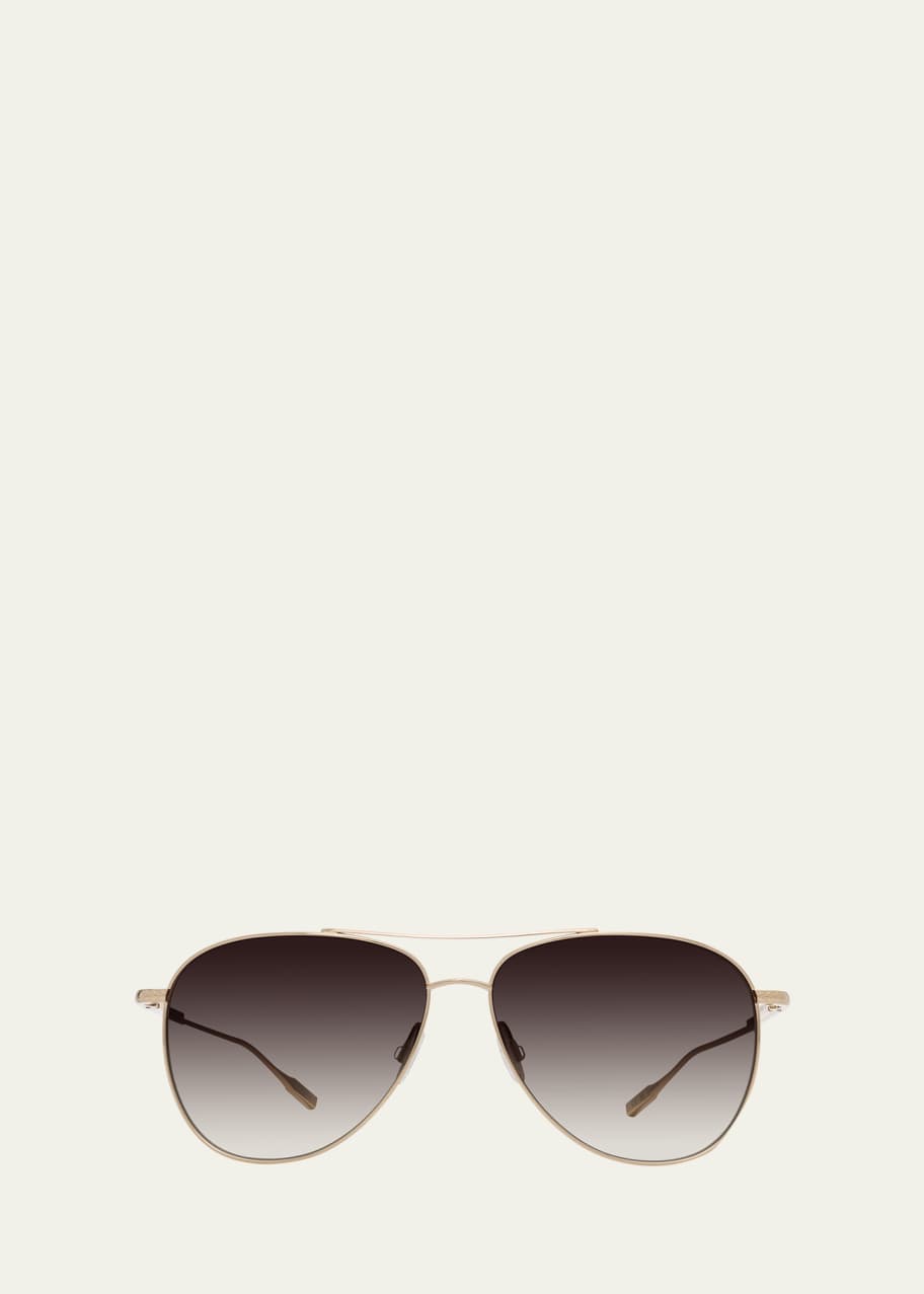 Image 1 of 1: Trask Golden Titanium Aviator Sunglasses