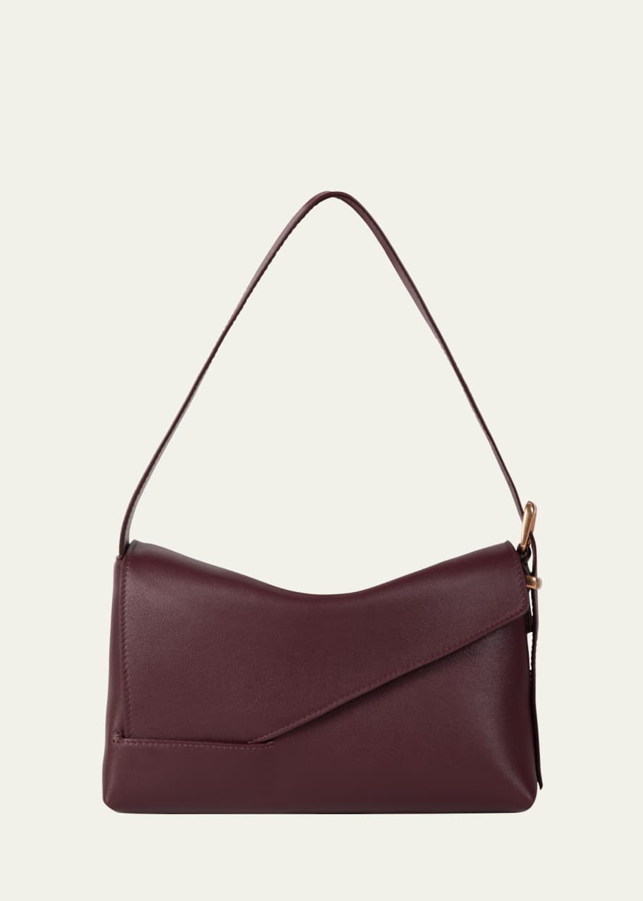 Image 1 of 1: Oscar Flap Leather Shoulder Bag