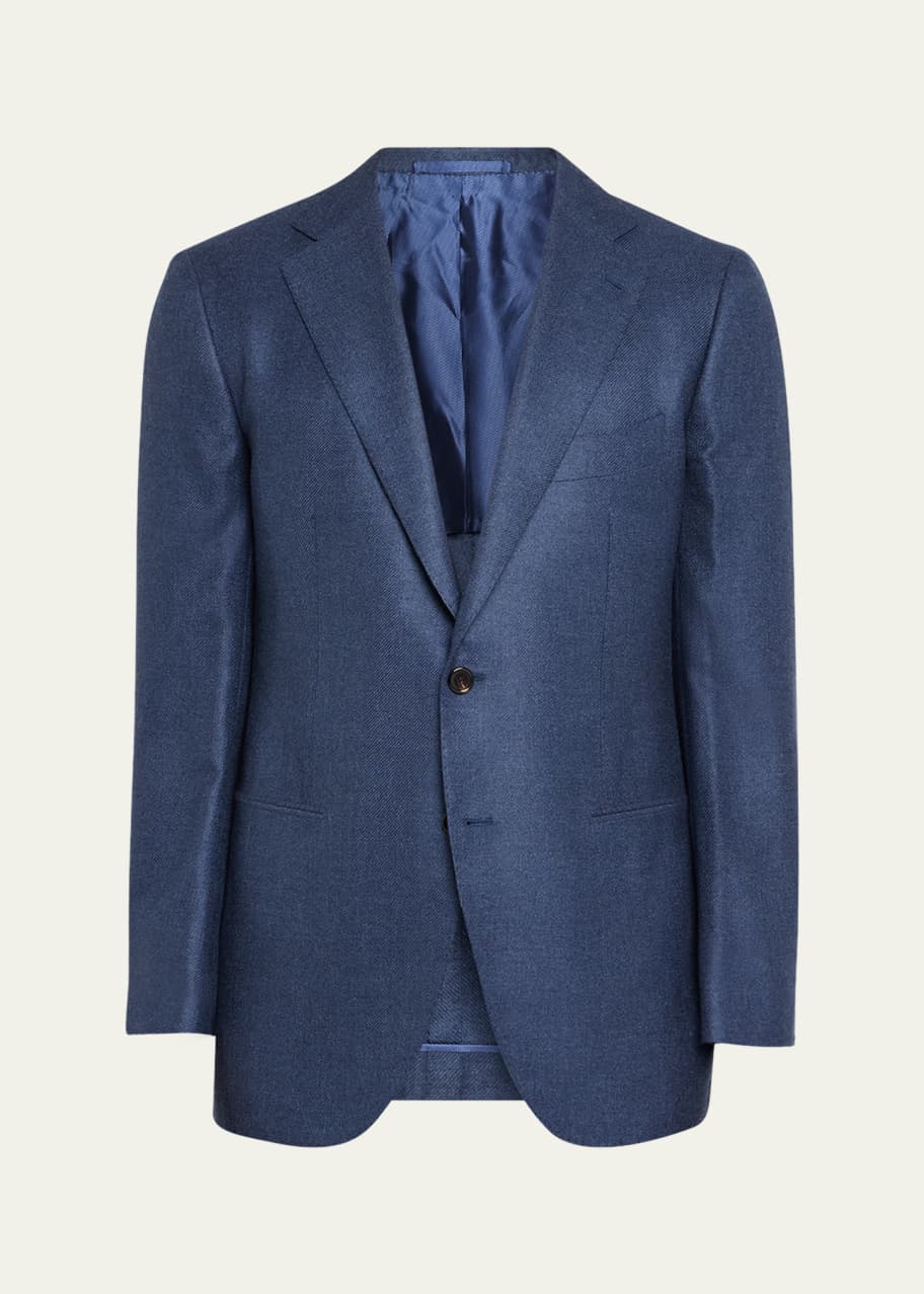Image 1 of 1: Men's Cashmere-Silk Twill Sport Coat