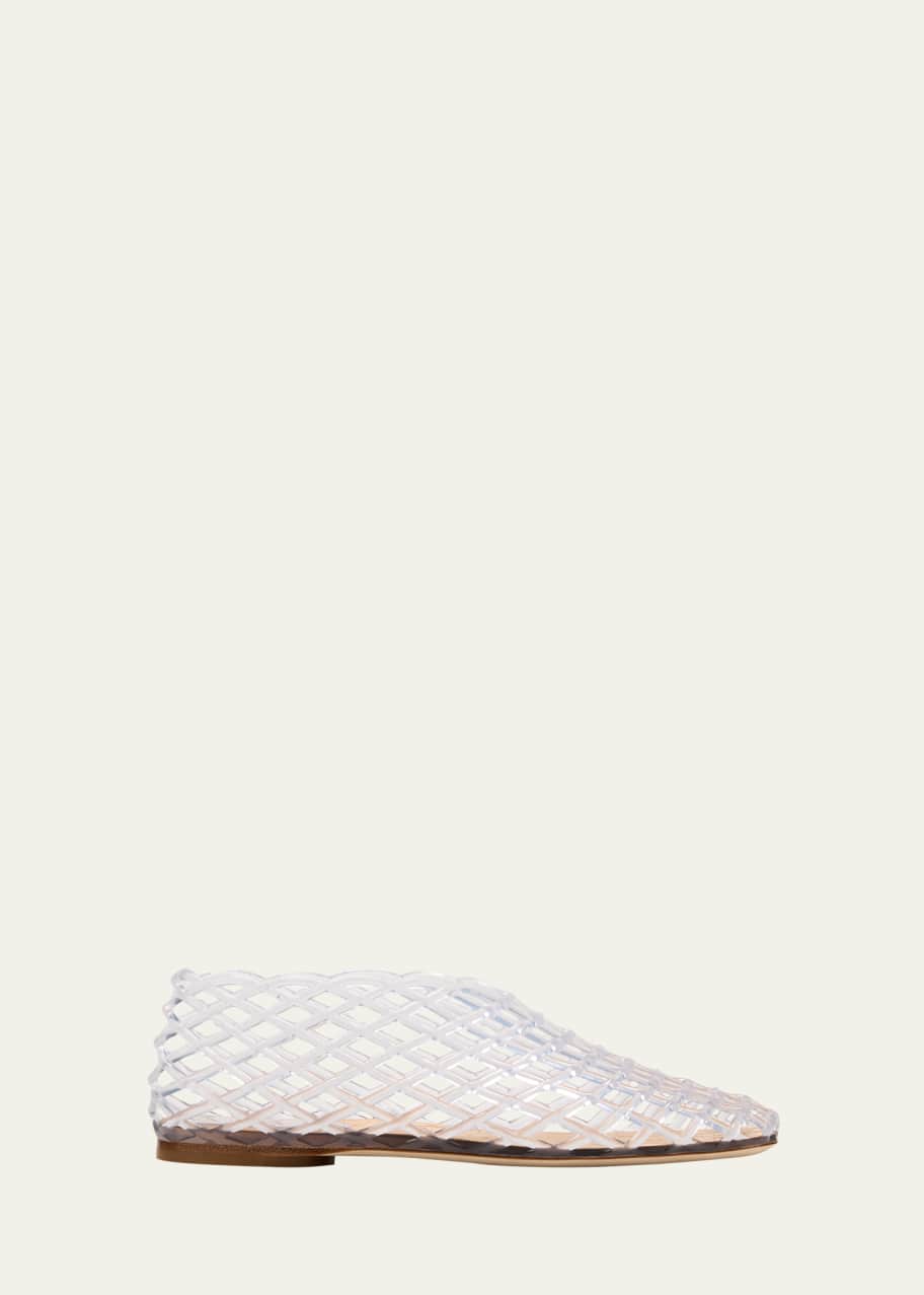 Image 1 of 1: Mara Rubber Mesh Ballerina Flats