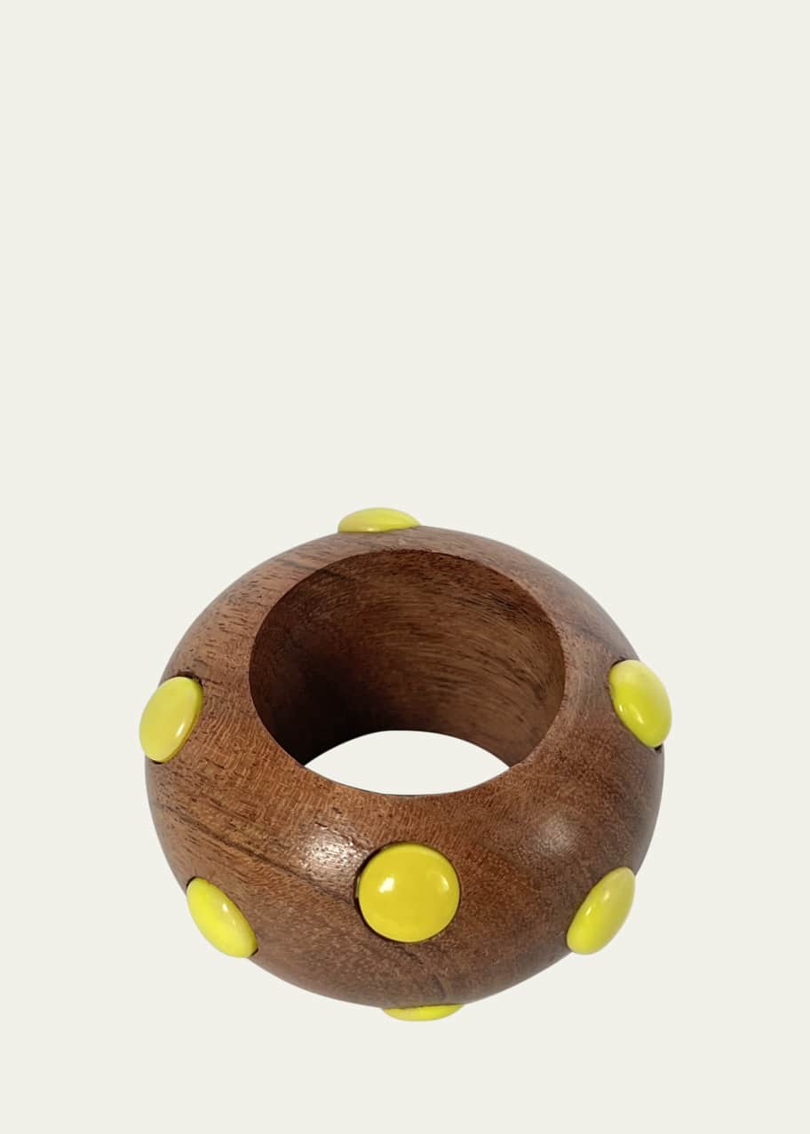 Image 1 of 1: Candy Dots Yellow Napkin Ring