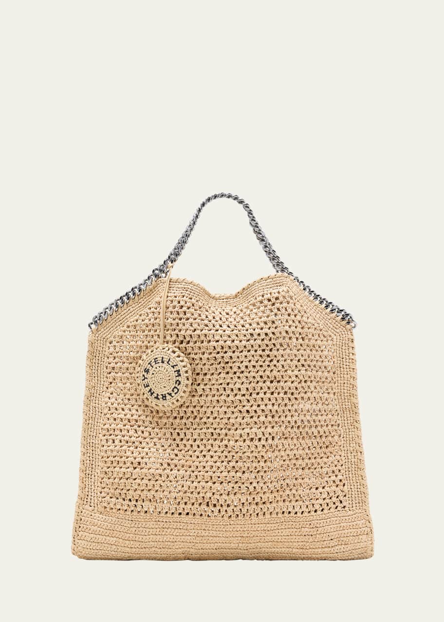 Falabella Small Eco Crochet Raffia Tote Bag