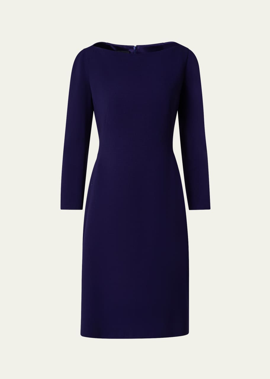 L | 1960s Flecked Wool Sheath Dress