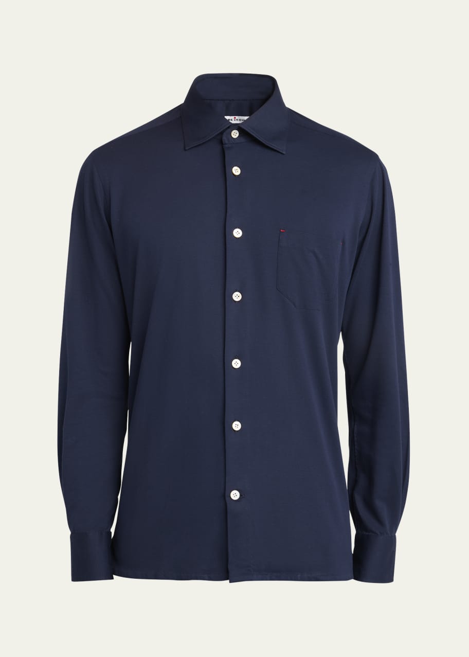 Kiton Dark Gray Cotton Shirt Mariano