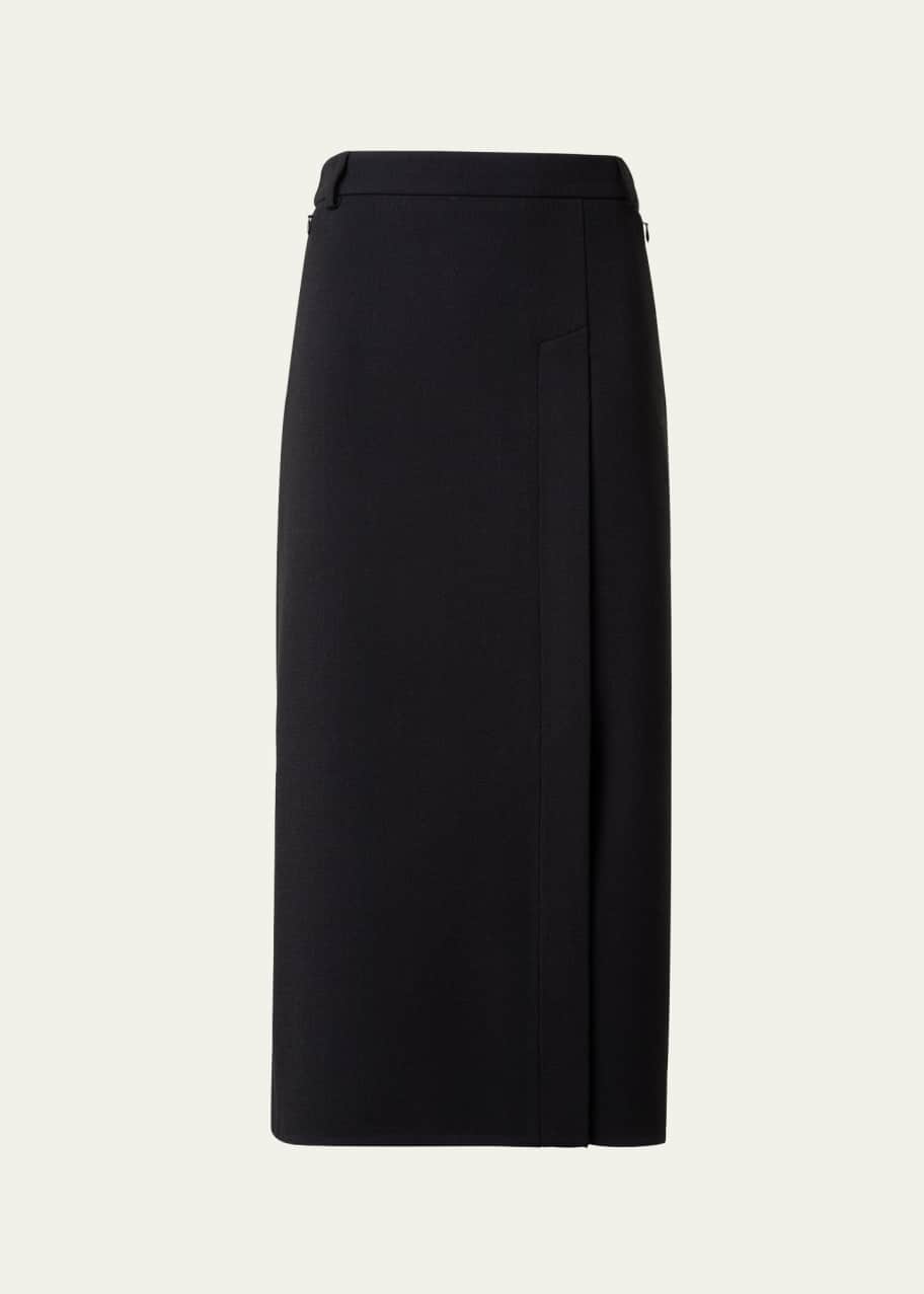 Akris Pencil Wool Crepe Double-Face Skirt - Bergdorf Goodman