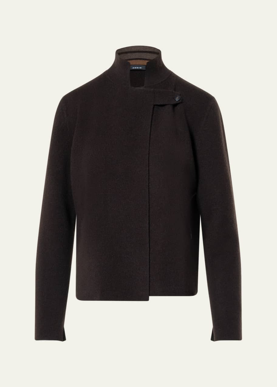 ★美品★ A-K-R-I-S アクリス カシミヤ シルク カーディガン Mサイズ Akris Crystal Embellished Cashmere-Silk Cardigan | Saks Fifth Avenue