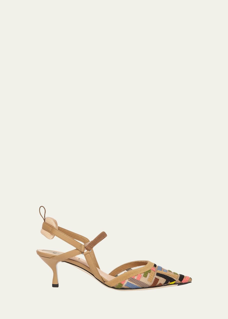 Image 1 of 1: Colibri FF Pointed Slingback Kitten Pumps