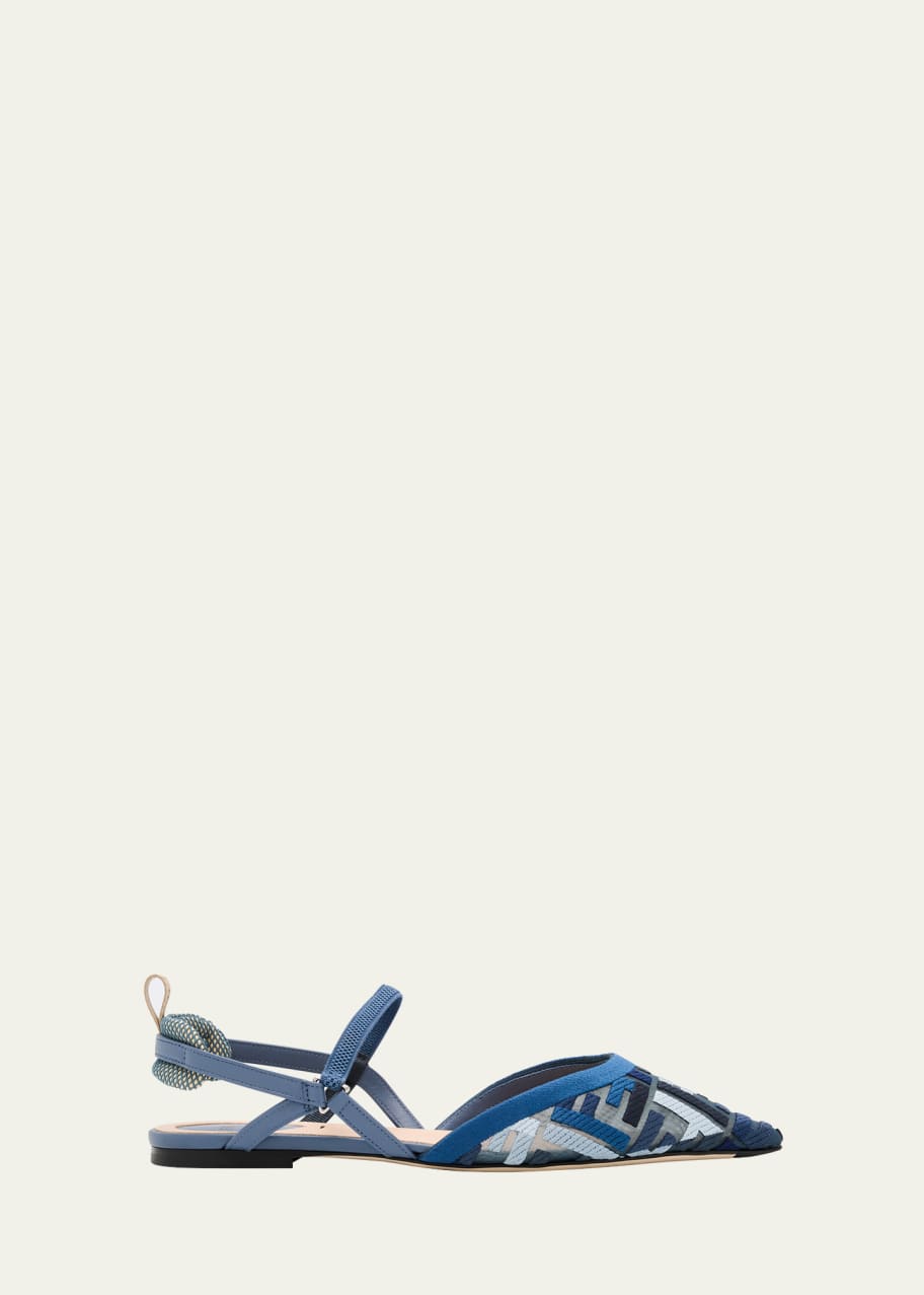 Fendi Colibri Multi FF Sporty Slingback Flats - Bergdorf Goodman