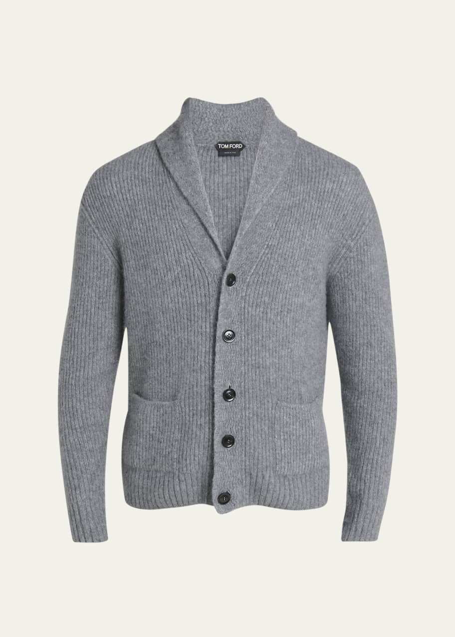TOM FORD Men's Brushed Cashmere Shawl Cardigan - Bergdorf TOM FORD Men's Brushed Cashmere Shawl Cardigan - Bergdorf