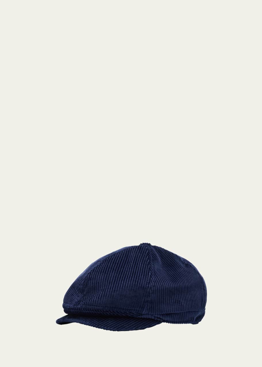 ハット BRUNELLO CUCINELLI WOOL BASQUE HAT Brunello Cucinelli Men's Pinstripe Basque Newsboy Hat
