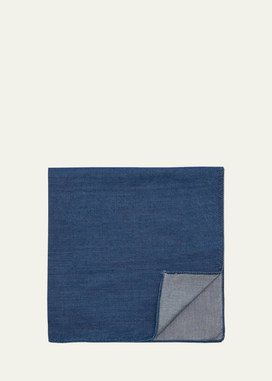 Image 1 of 1: Men's Denim Pocket Square