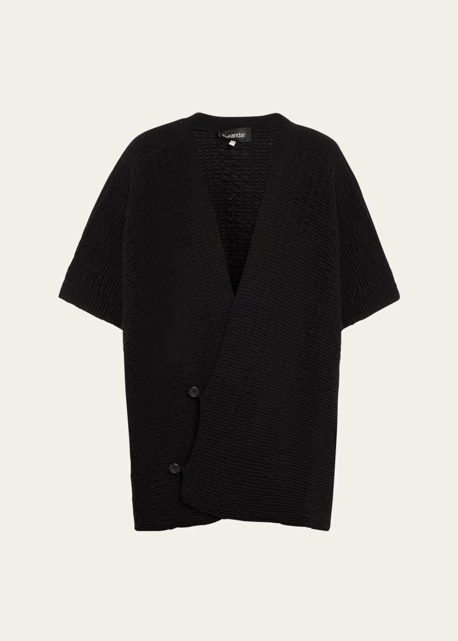 Image 1 of 1: Double Breasted Cashmere Cardigan (Long Length)