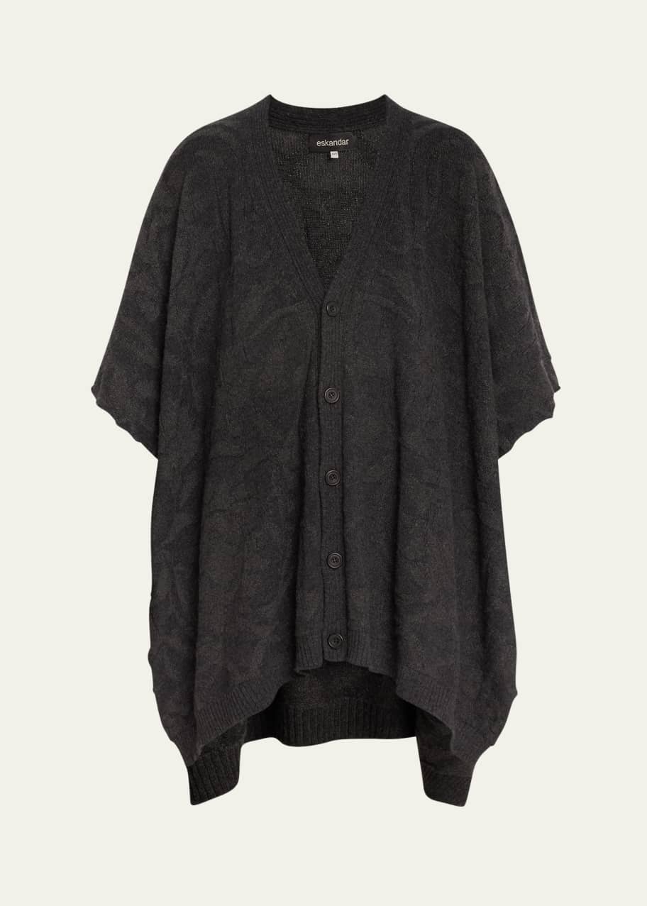 Image 1 of 1: Extra Wide Sleeveless Tabard Cashmere Cardigan