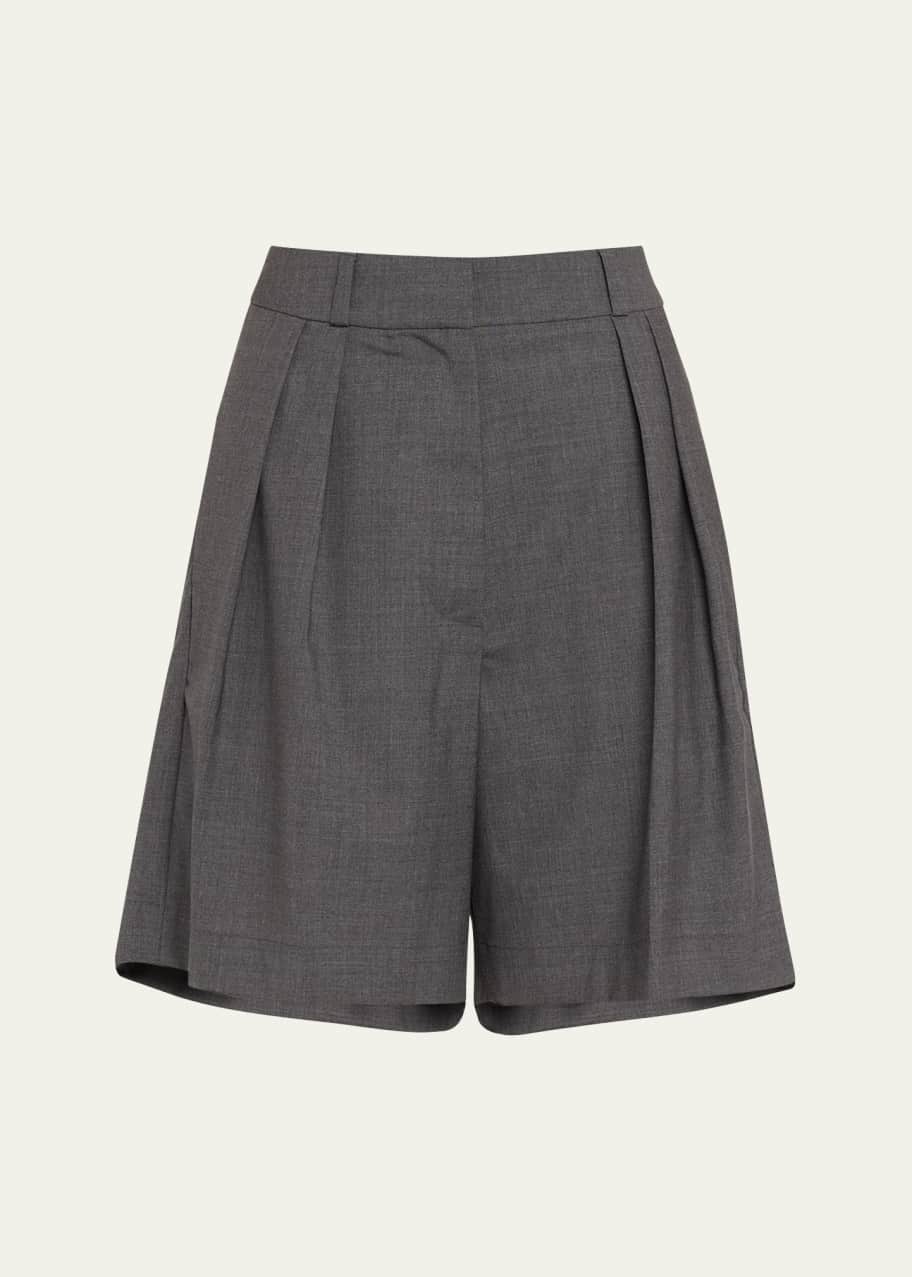 Image 1 of 1: Tailored Wide-Leg Shorts