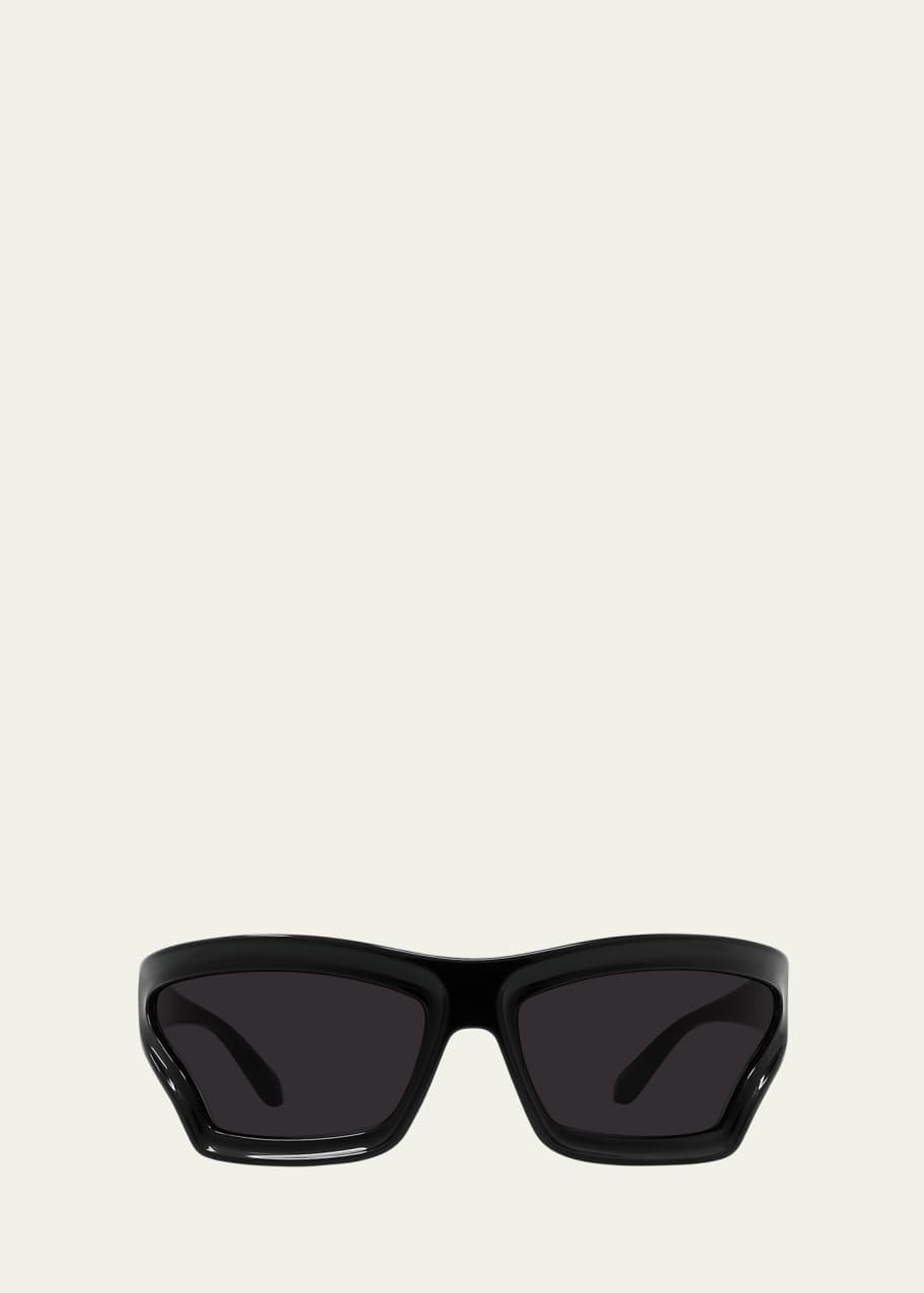 Image 1 of 1: Geometric Injected Plastic Wrap Sunglasses
