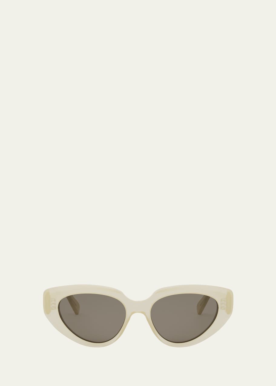 Image 1 of 1: Bold 3 Dots Acetate Cat-Eye Sunglasses