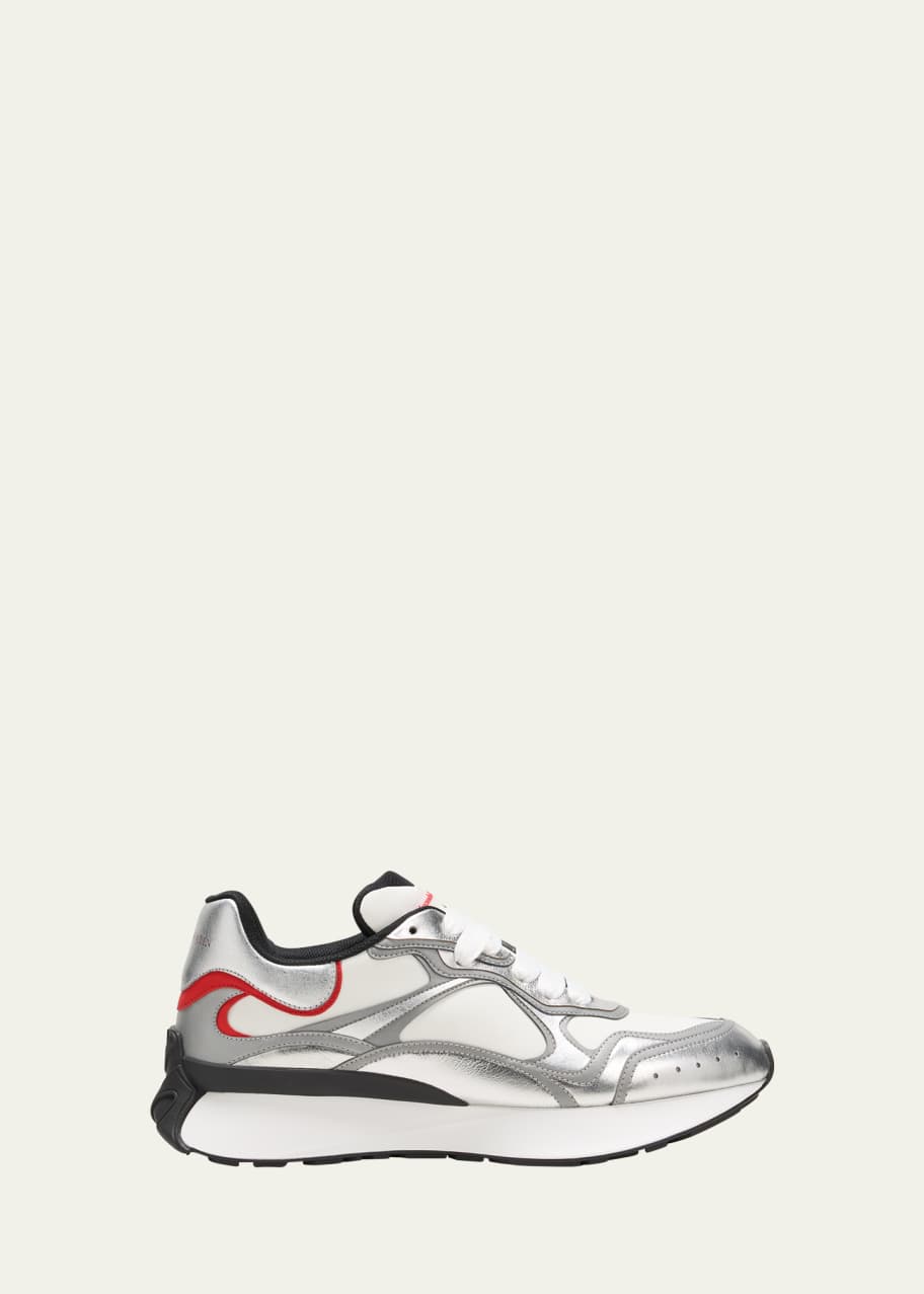 Image 1 of 1: Men's Sprint Metallic Leather Fashion Sneakers