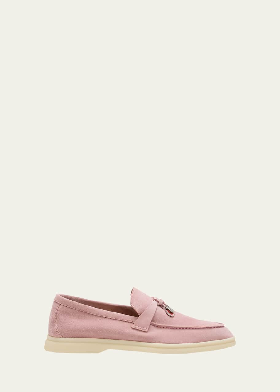 LP Summer Charm Walk Loafer Grey Suede Lamb Fur